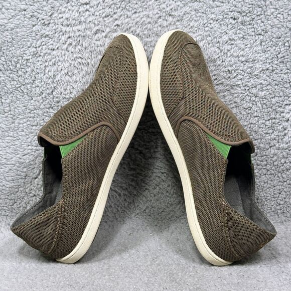 Olukai Nohea Mesh Mens Size 9.5 Slip On Sneakers Mustang Lime Peel 10188-13AP main image 9